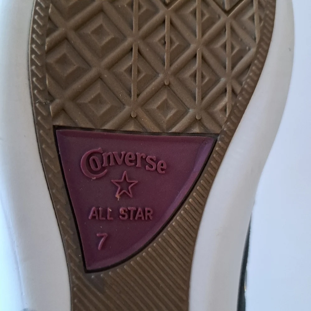 Converse Dainty Low Profile‎ All Star Sneakers Purple Silver Gray - Picture 6 of 8